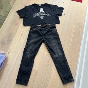 Adriano Goldschmied jeans and Garage Tee